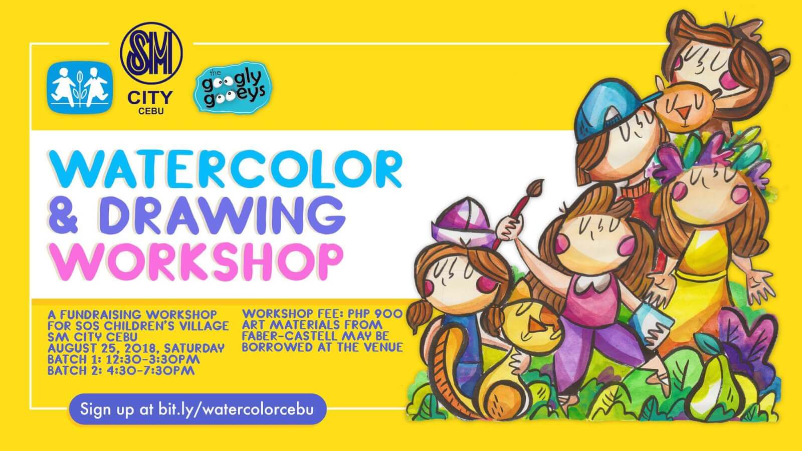 Googly Gooeys holds Watercolor and Drawing Workshop for the benefit of SOS Children’s Village in Cebu SOS