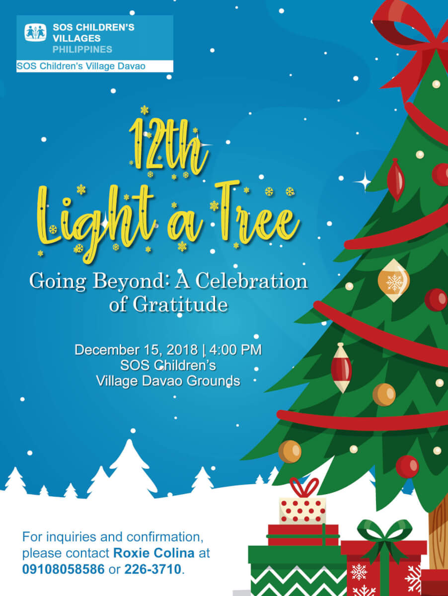SOS Children's Village in Davao celebrated Christmas with a Light-a-Tree event SOS